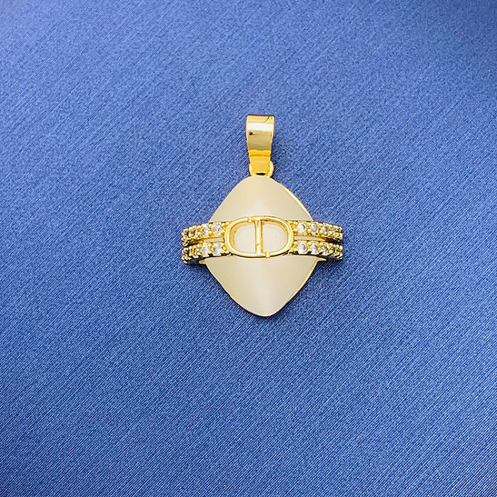 Simple Style Swan Heart Shape Butterfly Copper Irregular Rhinestones Opal Pendant Necklace