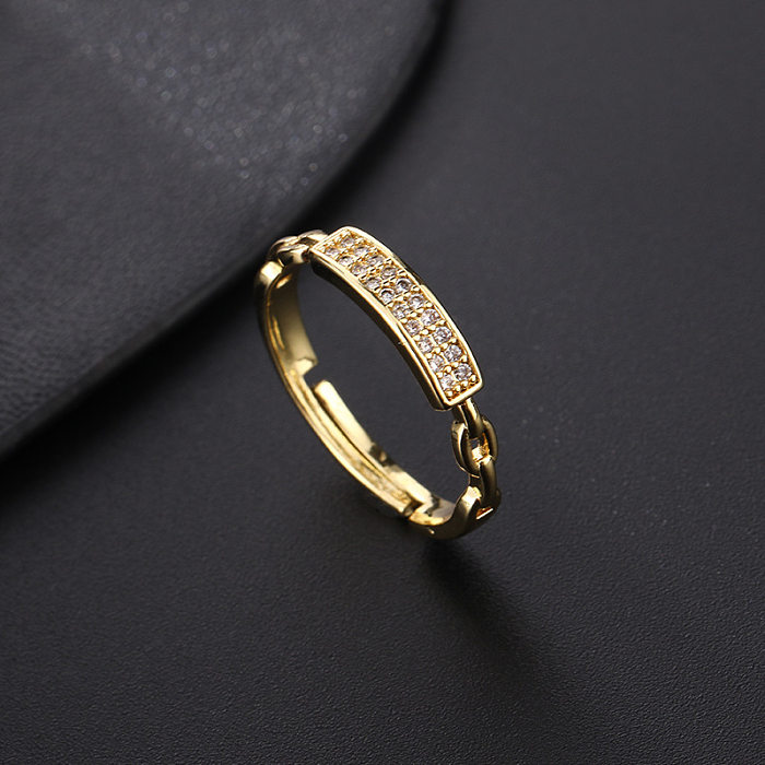 Japanese And Korean Stylish Opening Ring Personalized Ins Style Diamond Simple And Adjustable Ring Vintage Ring Niche Little Finger Ring