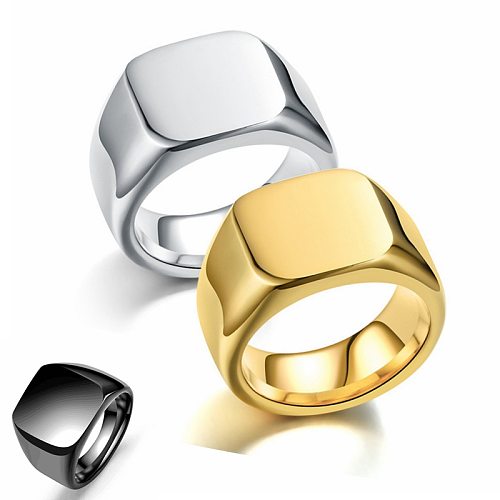الجملة والمجوهرات التيتانيوم الصلب السلس خاتم المجوهرات عادي