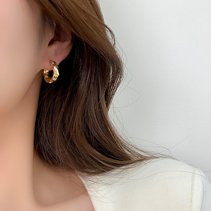 1 Pair Simple Style U Shape Copper Plating Gold Plated Earrings