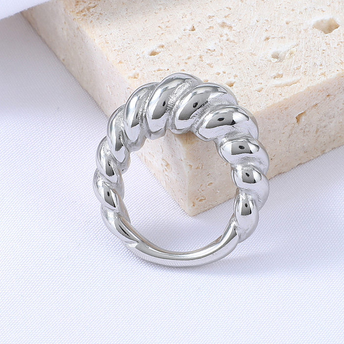 Wholesale Jewelry Retro Titanium Steel Casting Twist Ring jewelry