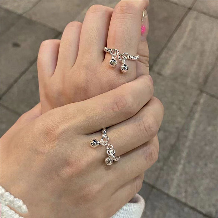 Romantic Modern Style Simple Style Animal Letter Heart Shape Alloy Copper Gold Plated Silver Plated Artificial Gemstones Artificial Pearls Artificial Diamond Open Ring In Bulk