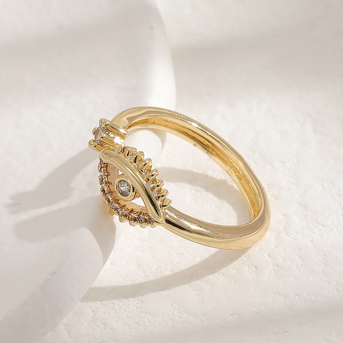 Women's Devil's Eye Fashion Geometric Open Copper Tail Ring Wholesale