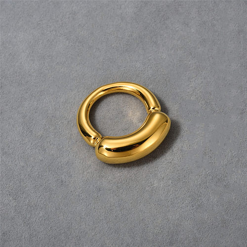 Anéis banhados a ouro 18K de cobre geométrico de estilo simples