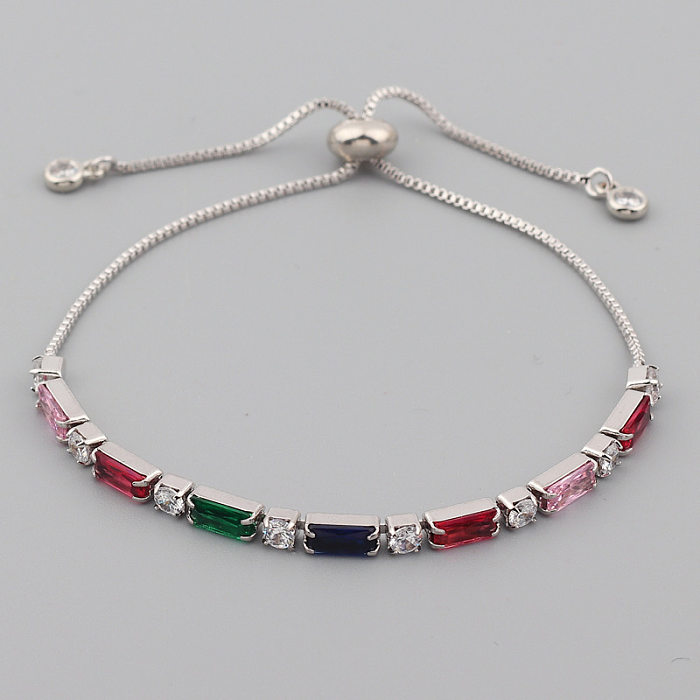 Europeu e americano popular colorido zircão pulseira multi-estilo estilo retro doce romântico senhora pulseira