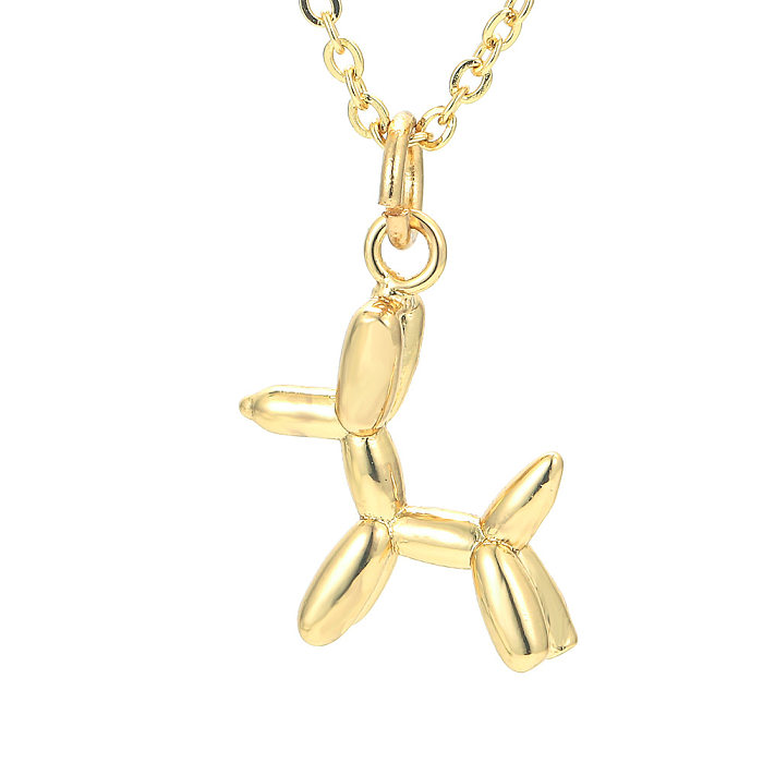 Solid Color Cute Cartoon Puppy Decor Necklace Multicolors