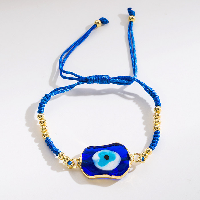 Fashion Devil's Eye Rope Kupfer-Emaille-Armbänder, 1 Stück