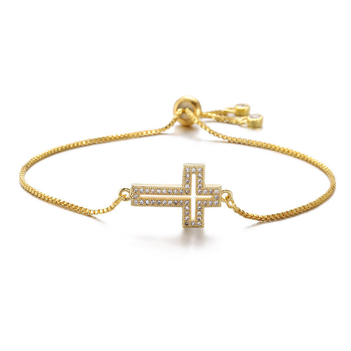 Hollow Cross Bracelet Adjustable European And American Jewelry