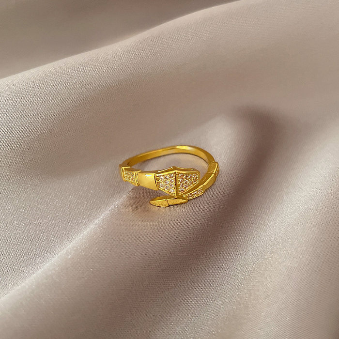 Estilo simples coroa chapeamento de latão strass pérola anel aberto 1 peça
