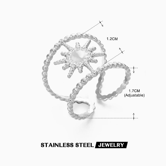 IG Style Star Stainless Steel Open Ring In Bulk