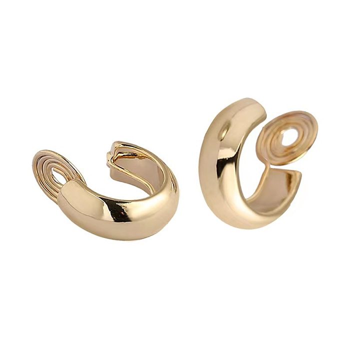 1 Pair Simple Style Geometric Plating Copper Ear Studs