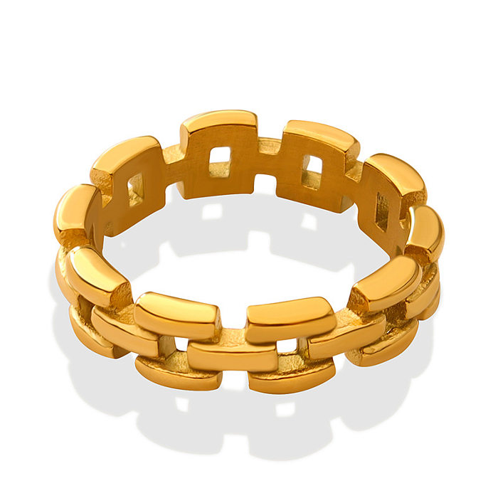 Fashion Geometric Titanium Steel Rings Plating No Inlaid Stainless Steel Rings