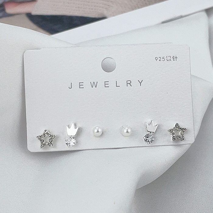 Wholesale Jewelry Leaf Snowflake Stainless Steel Stud Earrings Set jewelry