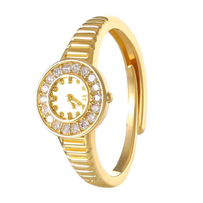 Luxurious Solid Color Copper Plating 14K Gold Plated Silver Plated Rings