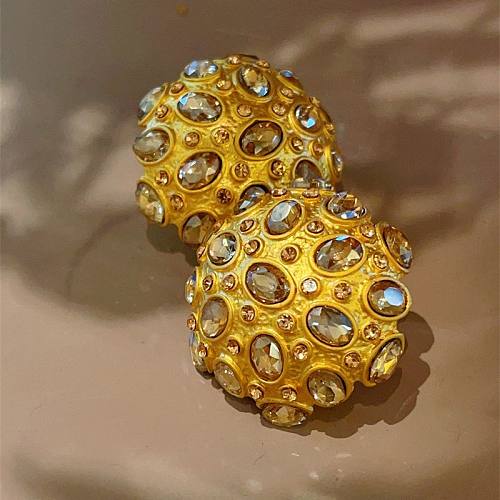 Ensemble de bijoux plaqué or 18 carats avec incrustation de cuivre de couleur unie de style vintage