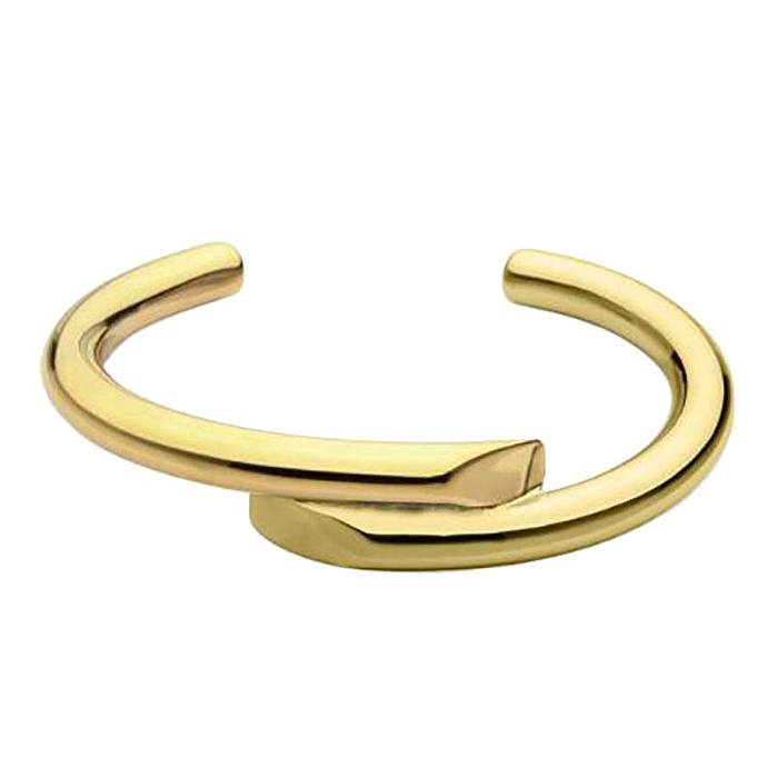 Simple Style Geometric Copper Plating Bangle