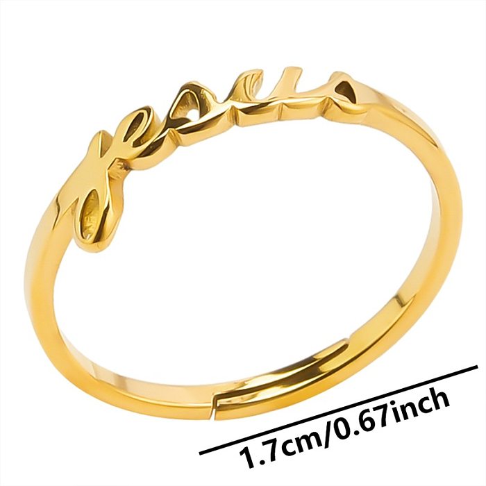 Wholesale Simple Style Geometric Stainless Steel Open Rings