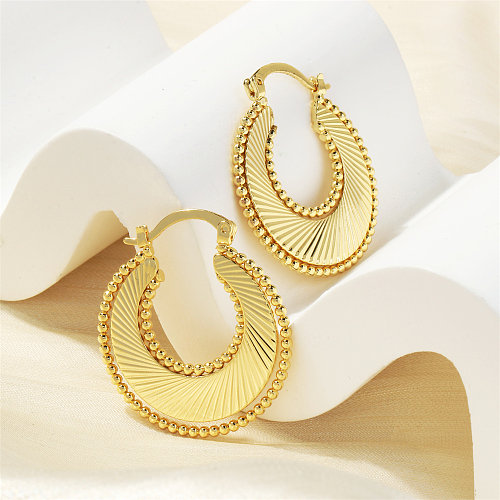 1 Pair Simple Style Classic Style Geometric Plating Copper 18K Gold Plated Earrings