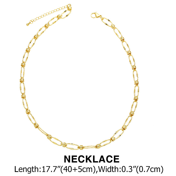 Hip-Hop Geometric Copper Plating Necklace 1 Piece