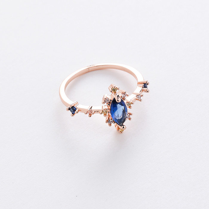 Korean New Micro-Inlaid Crystal Zircon Ring