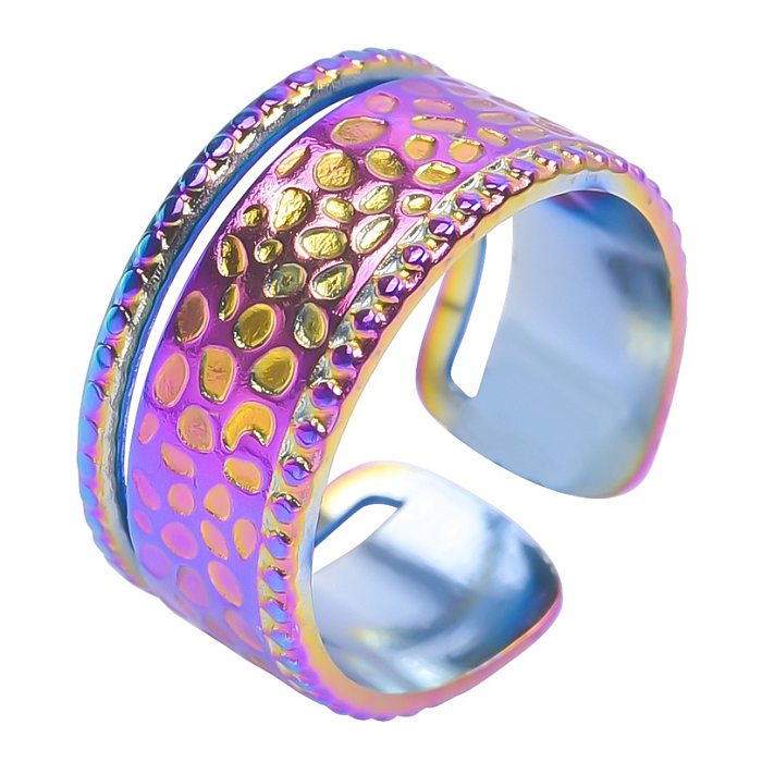 Wholesale 1 Piece Retro Geometric Titanium Steel Open Ring