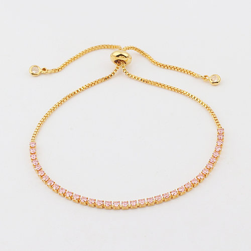 Bohemian Geometric Copper Bracelets Necklace Inlay Zircon Copper Necklaces
