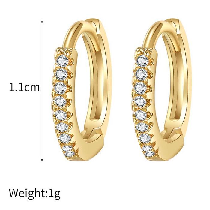 DIY Ear Clip Accessories Micro Inlaid Zircon Texture Ear Ring Can Match Tag Earrings Accessories White Diamond Earrings