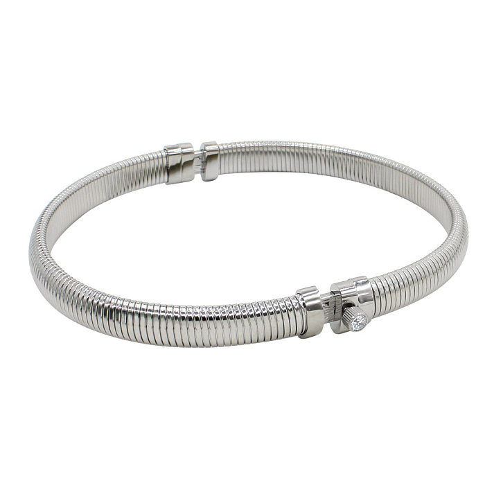 Simple Style Color Block Solid Color Stainless Steel Titanium Steel Plating Bracelets Necklace
