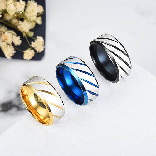 Unisex Round Stainless Steel Teng Sui Rings TP190418118092
