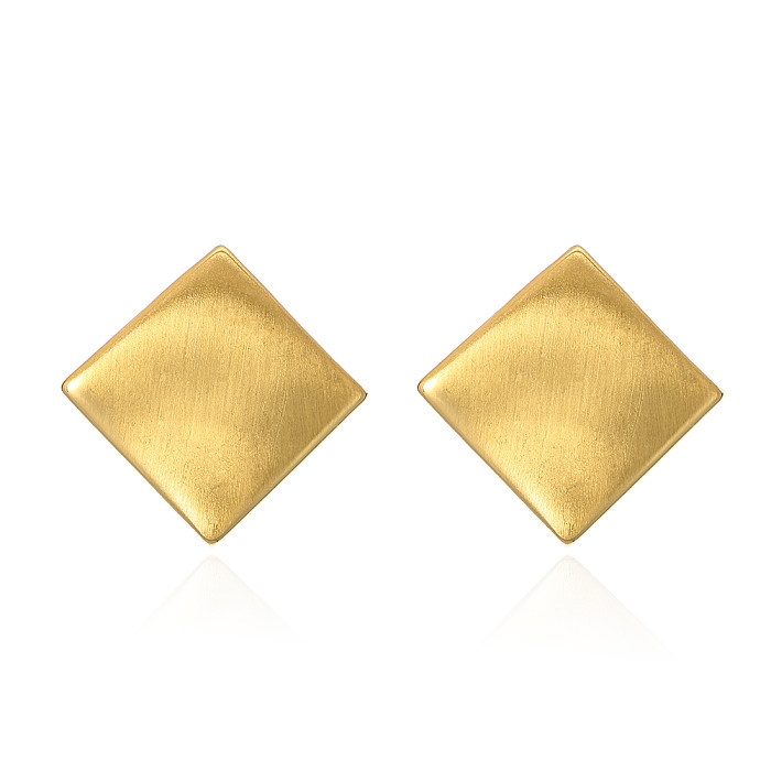 Fashion Solid Color Copper Plating Ear Studs