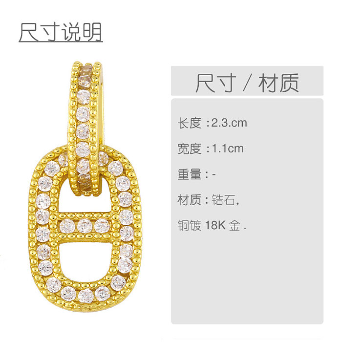 Simple Full Diamond Pig Nose Earrings