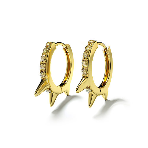 Retro Irregular Brass Gilded  Simple Fashion All-match Star Earrings