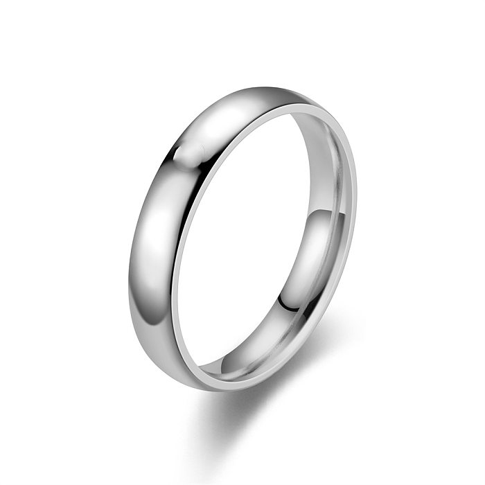 Anéis de aço inoxidável em forma de U da moda Anéis de aço inoxidável de metal 1 peça