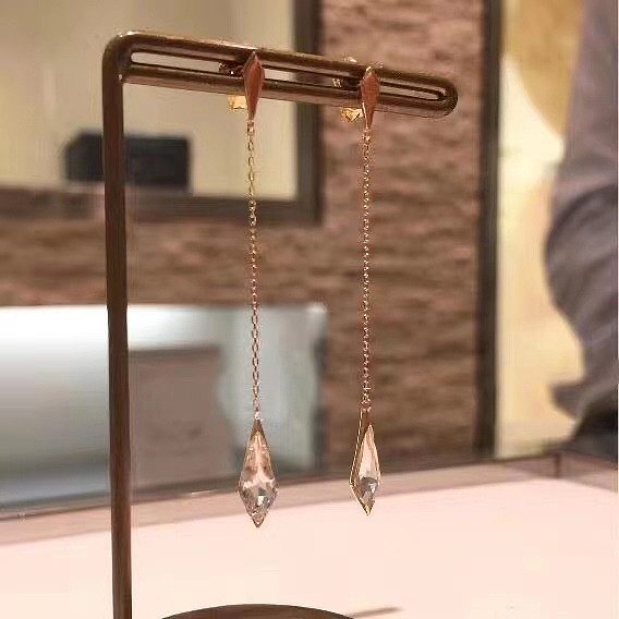 1 Pair Simple Style Water Droplets Plating Copper Drop Earrings