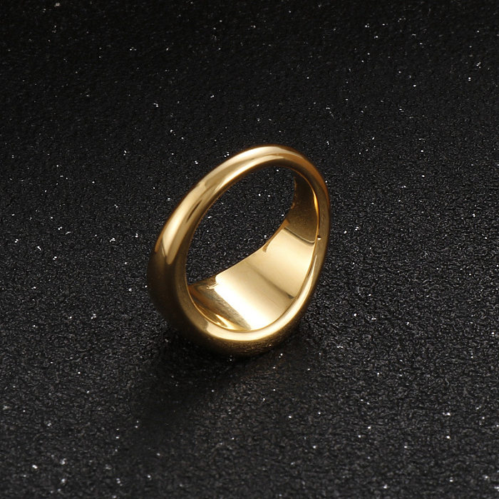 Anéis de chapeamento de aço titânio de cor sólida estilo clássico