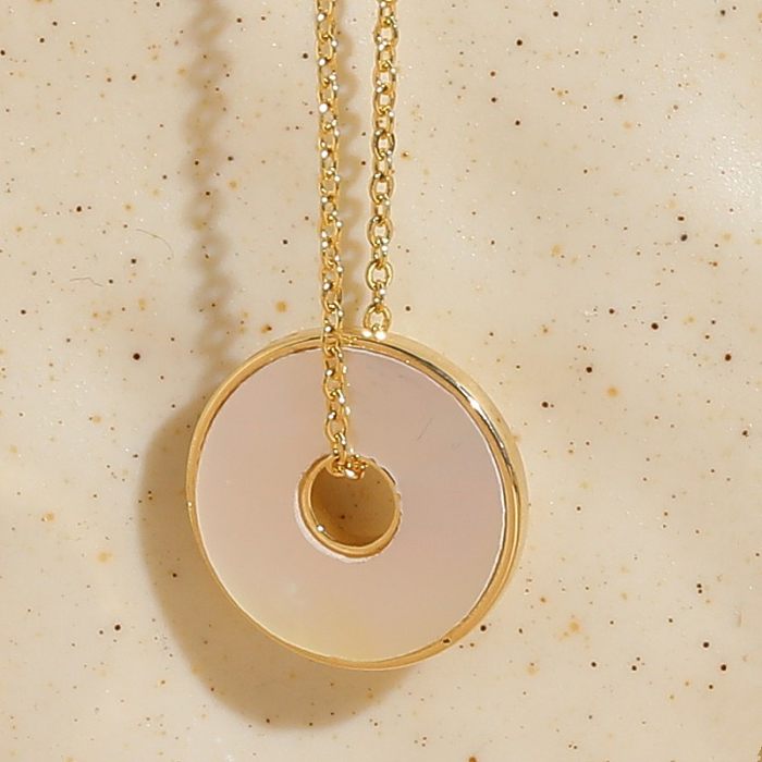 Collar chapado en oro de 14K con incrustaciones irregulares de cobre geométrico de estilo clásico Queen de lujo