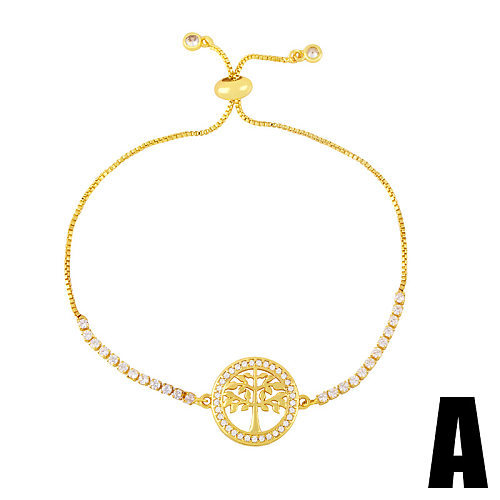 Niche Design Simple Cross Tree Of Life Zircon Bracelet European And American Jewelry