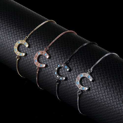 Bracelets en cuivre et Zircon en forme de U pour femme, 1 pièce