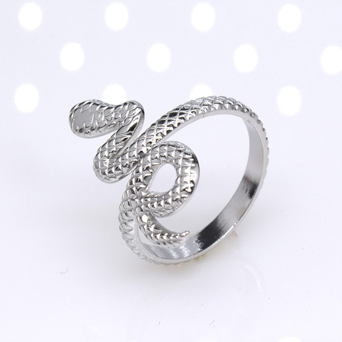 Retro Geometric Titanium Steel Plating Rings 1 Piece
