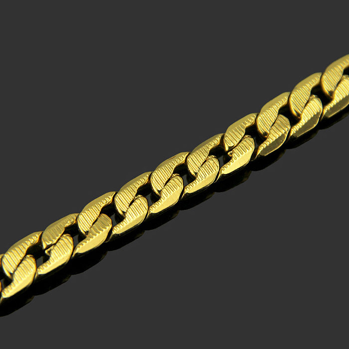 Europa und Amerika Gold dominierende Bronzekette Halskette Herren geprägte große Goldkette