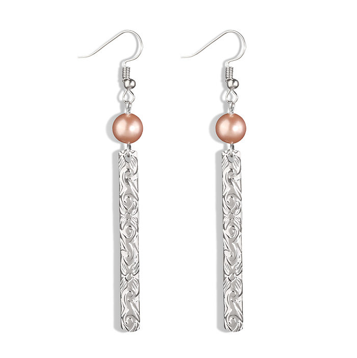 1 Pair Retro Tassel Pearl Copper Plating White Gold Plated Drop Earrings