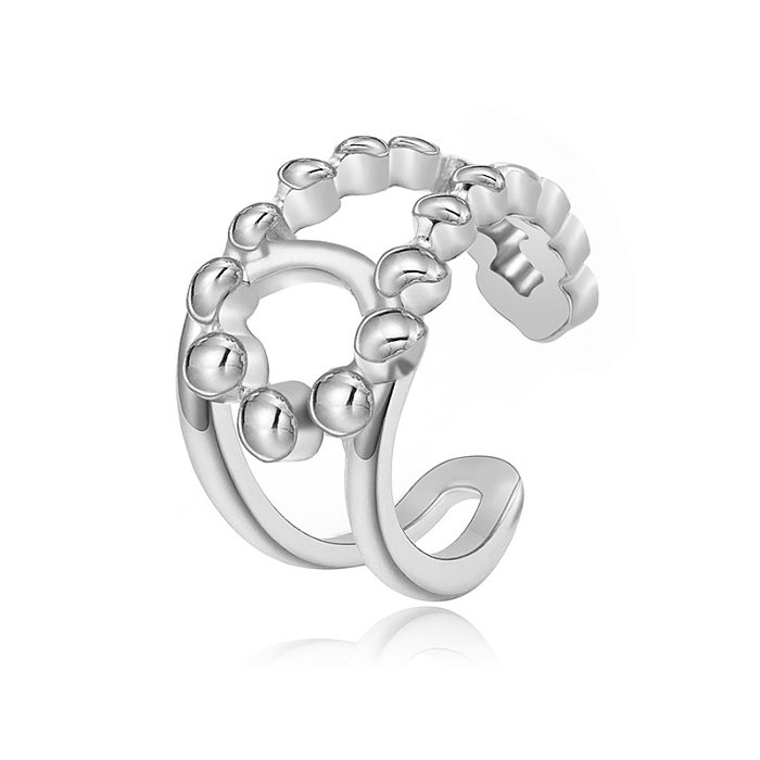 Joyería de mano de anillo de acero de titanio de moda simple al por mayor
