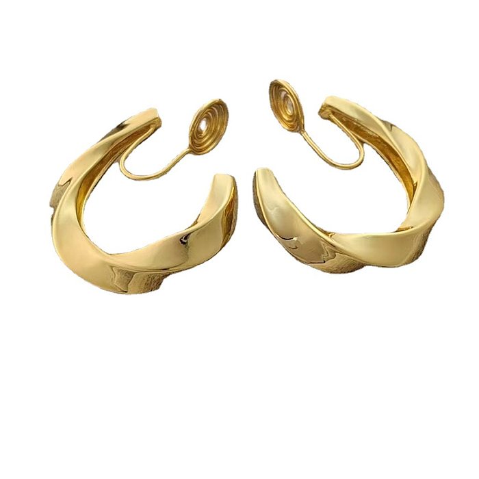 1 Pair Simple Style Geometric Plating Copper Earrings