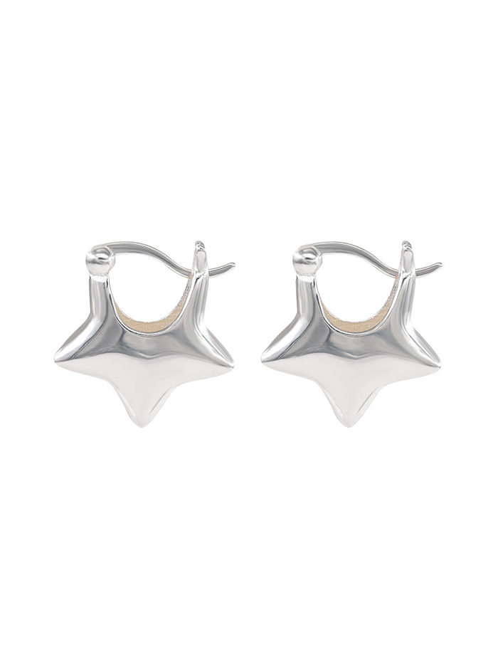 1 Pair IG Style Star Plating Copper Earrings
