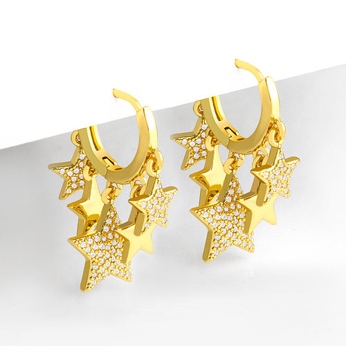 Boucles d'oreilles en métal étoile de mode en gros