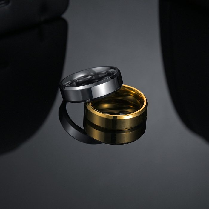 Simple Slippery Surface Stainless Steel Ring
