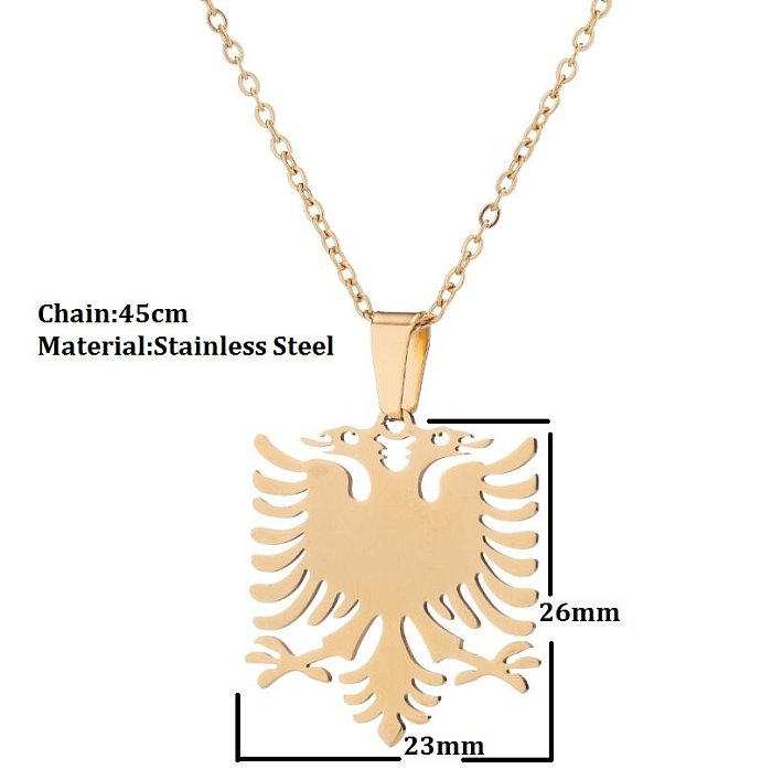 Fashion Eagle Stainless Steel Plating Earrings Necklace