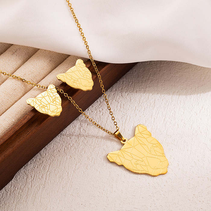Casual estilo clássico artístico redondo formato de coração borboleta aço inoxidável pérolas artificiais metálicas brilhantes 18k conjunto de joias banhadas a ouro