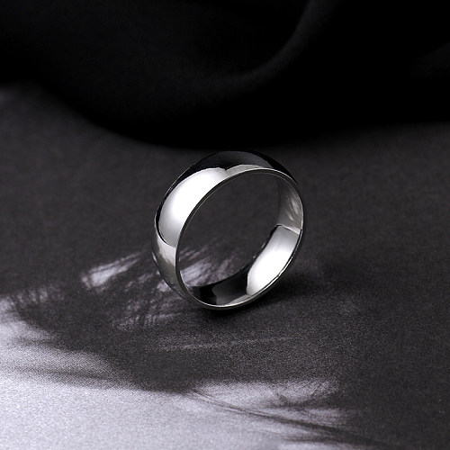 Titanium Steel Sliver Glossy Ring Wholesale