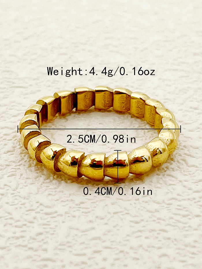 Vintage Style Irregular Stainless Steel Gold Plated Rings In Bulk